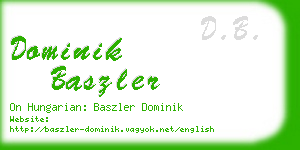 dominik baszler business card